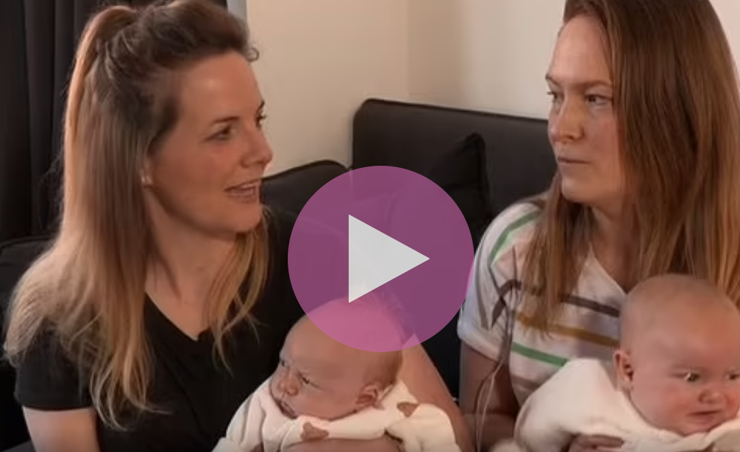 Lesbian couple who are first in UK to give birth to each other’s sons say finding a sperm donor was like ‘using Tinder’